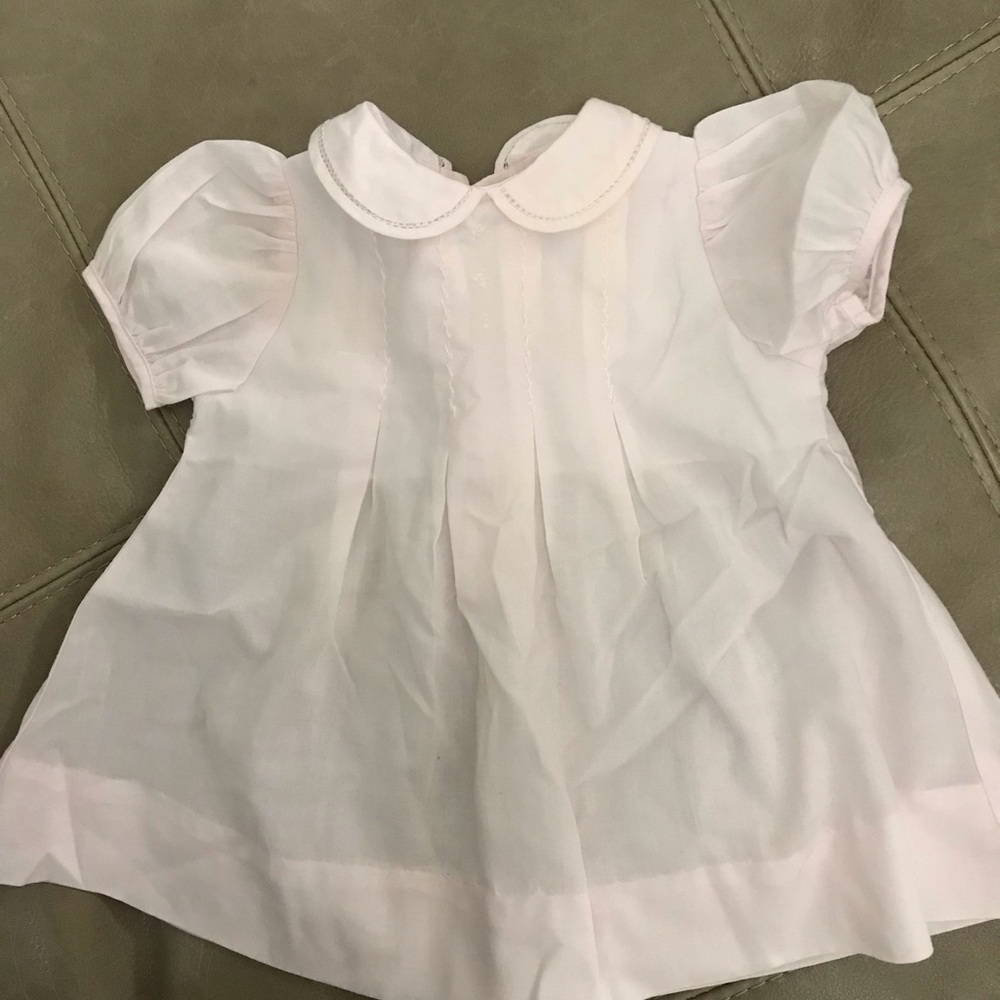 NB smocked dress light pink